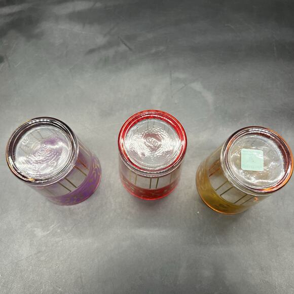 PARTYLITE Global Fusion Votive Holder Trio Red Gold Purple P8372 - Picture 8 of 16